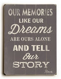 Our Memories Wood Sign 12x16 Planked