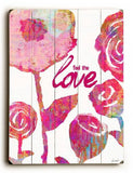 Feel The Love Wood Sign 14x20 (36cm x 51cm) Planked