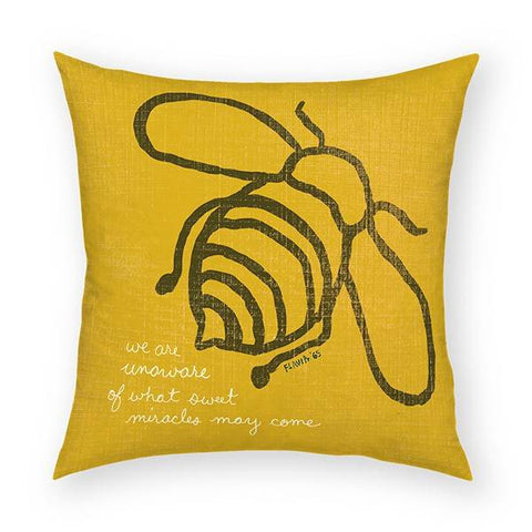 Bumble Bee Pillow 18x18