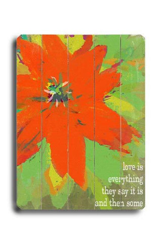 Love is Everything Wood Sign 12x16 Planked