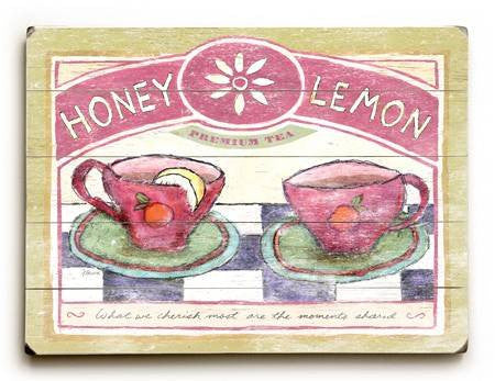 0003-0145-Honey Lemon Wood Sign 14x20 (36cm x 51cm) Planked