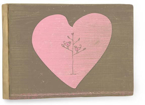 Love Birds Wood Sign 12x16 Planked