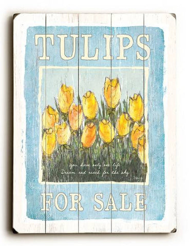 0003-2657-Tulips Wood Sign 18x24 (46cm x 61cm) Planked