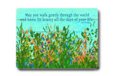 May you walk gently Wood Sign 12x16 Planked