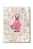 Sweet bunny girl Wood Sign 12x16 Planked