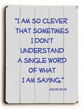 Clever Blue Wood Sign 9x12 (23cm x 31cm) Solid