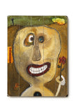 Man with Flower Wood Sign 18x24 (46cm x 61cm) Planked