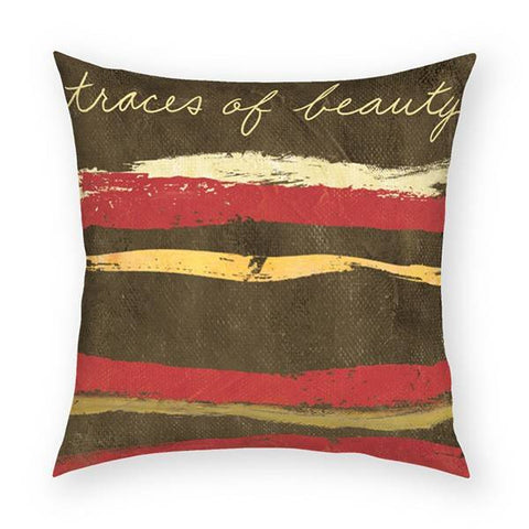 Cocoa Traces of Beauty Pillow 18x18