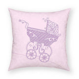 Baby Carriage Pillow 18x18