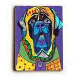 Colorful Hound Wood Sign 12x16 Planked