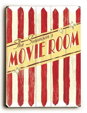 0003-0141-Hot Buttered Popcorn Wood Sign 18x24 (46cm x 61cm) Planked