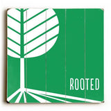 Rooted Wood Sign 13x13 Planked