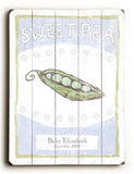 sweet pea Wood Sign 18x24 (46cm x 61cm) Planked