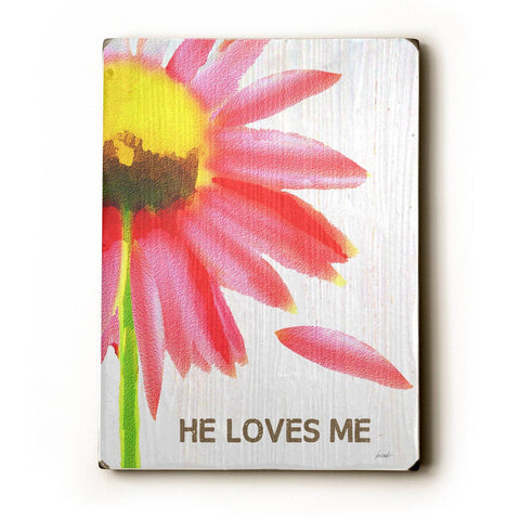 He Loves Me Wood Sign 18x24 (46cm x 61cm) Planked