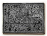 London Map Wood Sign 18x24 (46cm x 61cm) Planked