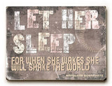 Let her sleep Wood Sign 9x12 (23cm x 31cm) Solid