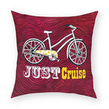 Just Cruise Bike Pillow 18x18