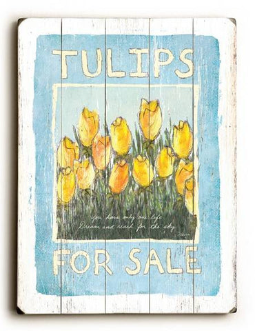 0003-0146-Tulips for Sale Wood Sign 25x34 (64cm x 87cm) Planked