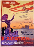 French Aviation Week Air Show Poster Wood Sign 18x24 (46cm x 61cm) Planked