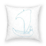 Sail Boat Pillow 18x18