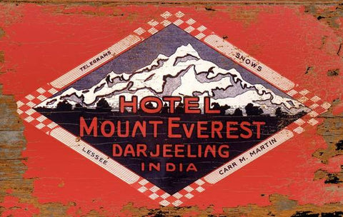 Mt Everest Darjeeling India Wood Sign 7.5x12 (20cm x31cm) Solid