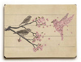 Blossom Bird Wood Sign 9x12 (23cm x 31cm) Solid