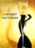 L'Instant Taittinger Champagne Wood Sign 9x12 (23cm x 31cm) Solid