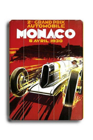 Monaco Wood Sign 18x24 (46cm x 61cm) Planked