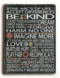 ABC's of Life Wood Sign 12x16 Planked