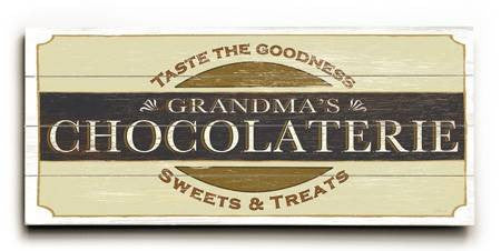 0003-1336-Chocolaterie Wood Sign 10x24 (26cm x61cm) Planked