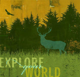Explore Your World Wood Sign 30x30 (77cm x 77cm) Planked