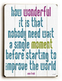 How Wonderful It Is Wood Sign 25x34 (64cm x 87cm) Planked