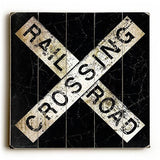 Rail Road Crossing Wood Sign 13x13 Planked