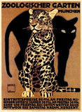 Munich Zoological Garden Leopard Poster Wood Sign 9x12 (23cm x 31cm) Solid
