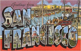 Greetings from San Francisco, San Francisco, Calif Wood Sign 7.5x12 (20cm x31cm) Solid