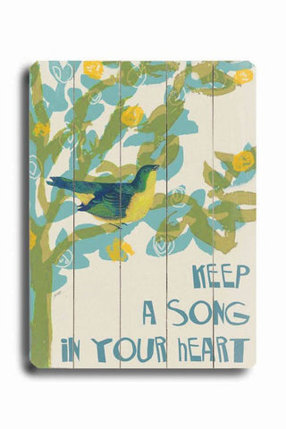 SONG IN YOUR HEART Wood Sign 14x20 (36cm x 51cm) Planked