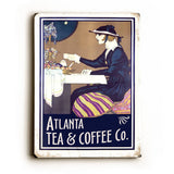 AtlantaTea & Coffee Wood Sign 14x20 (36cm x 51cm) Planked