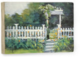 White picket fence Wood Sign 25x34 (64cm x 87cm) Planked