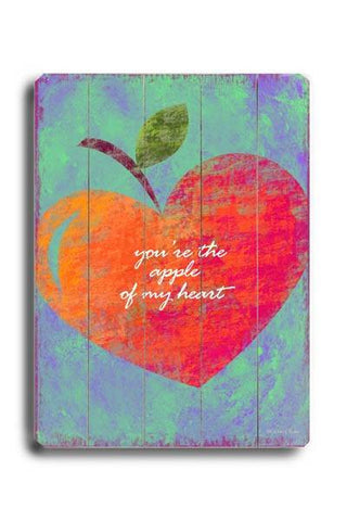 You're the Apple Wood Sign 14x20 (36cm x 51cm) Planked