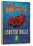 Maine Lobster Wood Sign 12x16 Planked