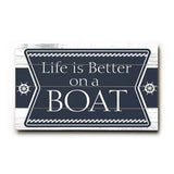 Better on a Boat Wood Sign 7.5x12 (20cm x31cm) Solid