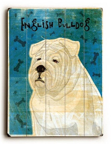 English Bulldog Wood Sign 30x40 (77cm x102cm) Planked