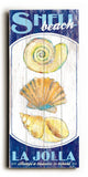 0003-0368-Shell Beach Wood Sign 10x24 (26cm x61cm) Planked