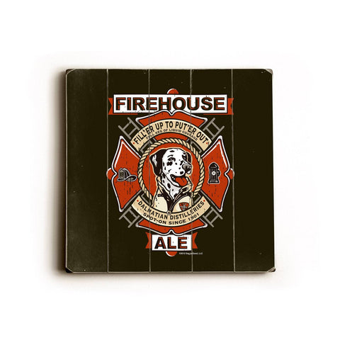 Firehouse Ale Wood Sign 9x12 (23cm x 31cm) Solid