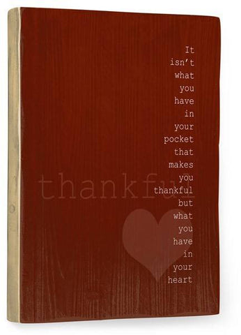 Thankful Wood Sign 18x24 (46cm x 61cm) Planked