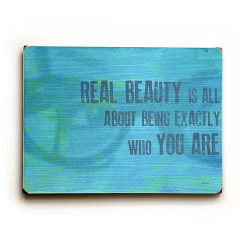 Real Beauty Wood Sign 25x34 (64cm x 87cm) Planked