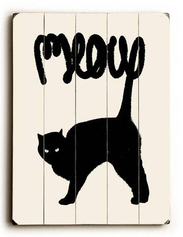 Meow Wood Sign 30x40 (77cm x102cm) Planked