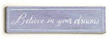 0002-8192-Believe in your Dreams Wood Sign 6x22 (16cm x56cm) Solid