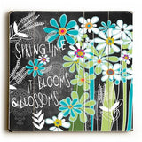 It Blooms Wood Sign 13x13 Planked