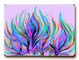 Peacock Floral Colors Wood Sign 25x34 (64cm x 87cm) Planked
